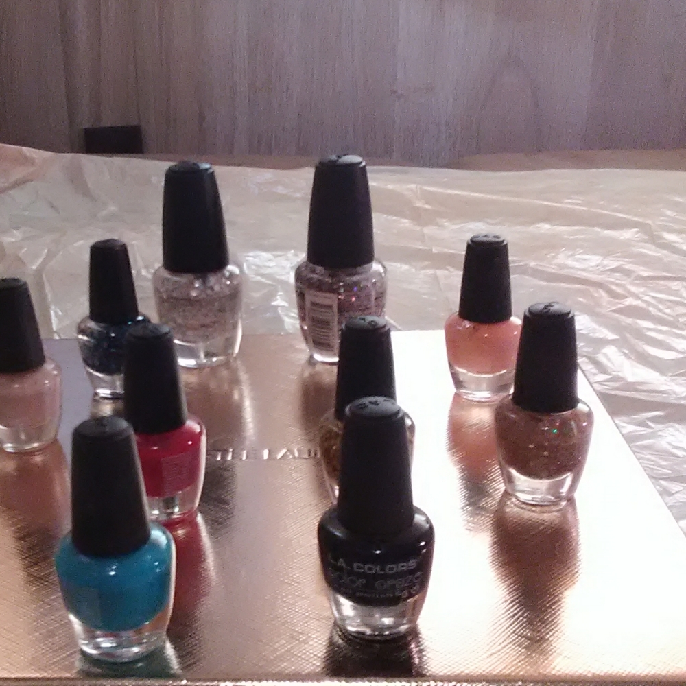 Fingernail polish and cosmetic bag